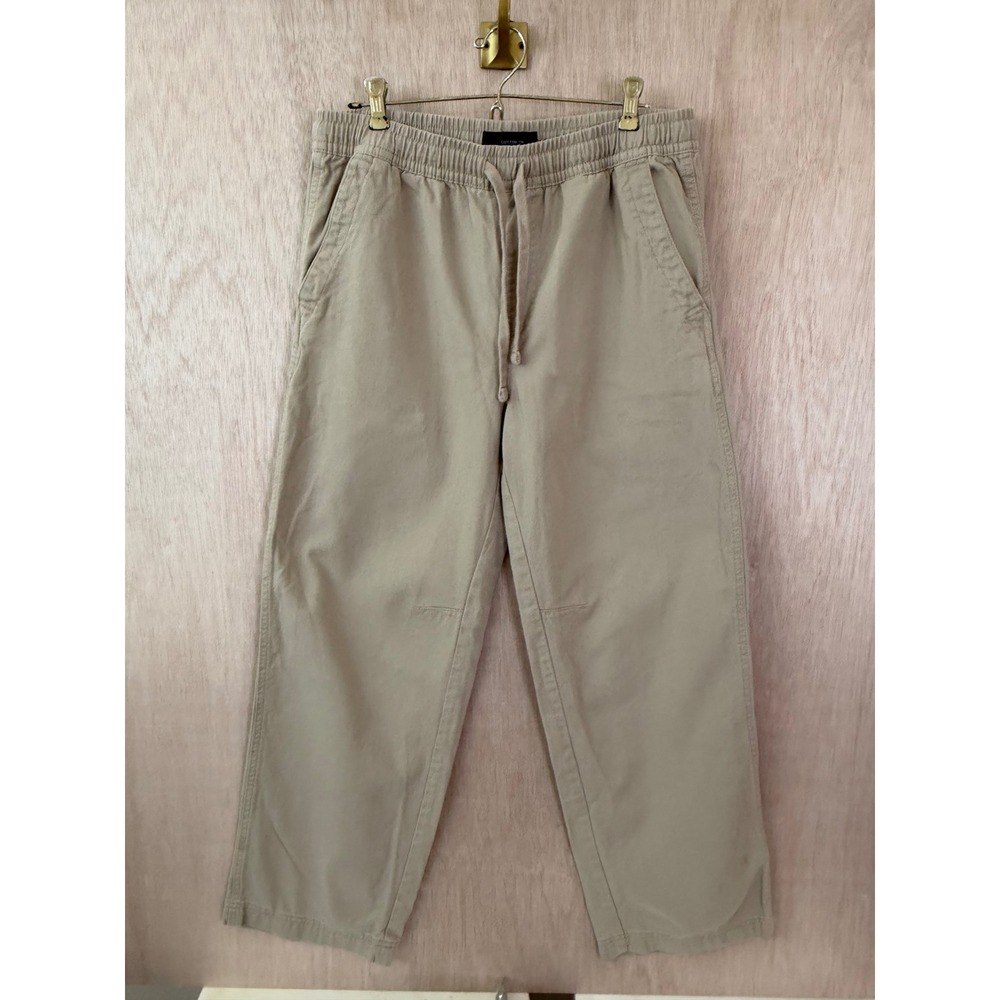 Cotton On Mens Tan Beige 100% Cotton Straight Leg Drawstring Pants Size M